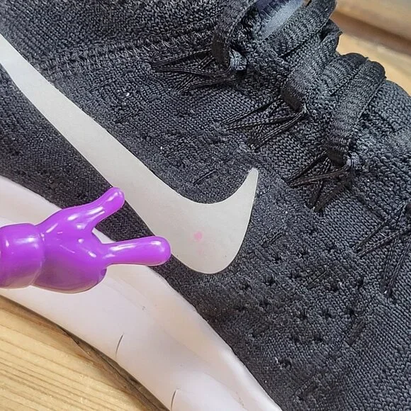 Nike Free RN Flyknit Running Sneakers Shoes Mens 11.5 Black White 880843 001 - Picture 10 of 12